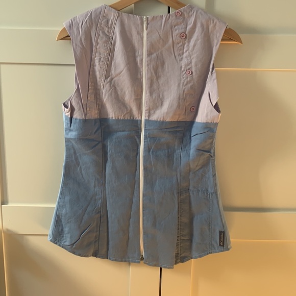 Blouse in 2 tones, preloved and handcut - Picture 2 of 3